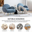 Fauteuil d'appoint moderne, fauteuil rembourré en tissu Sherpa-1469973112