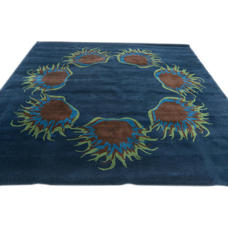 Tapis carré bleu marine Nuttall