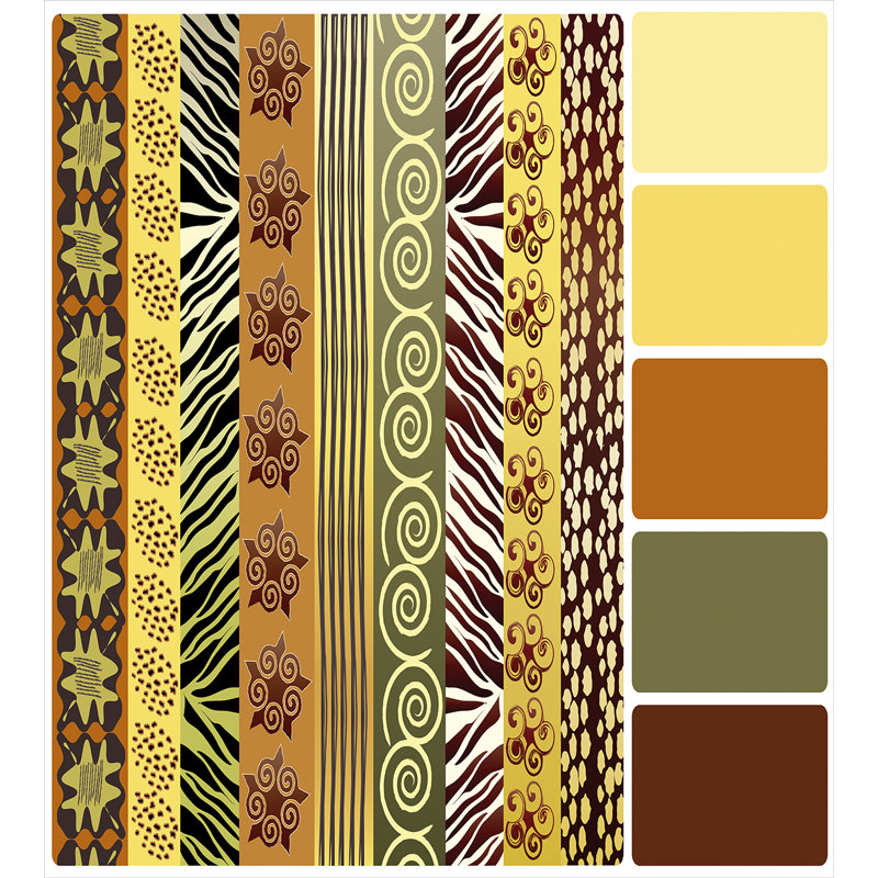 Twin Multicolor Microfiber African Pattern Duvet Cover Set