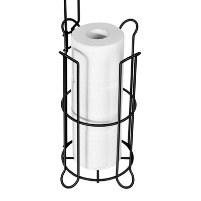 Free Standing Toilet Paper Holder with Shelf Mega Rolls Toilet Roll Holder