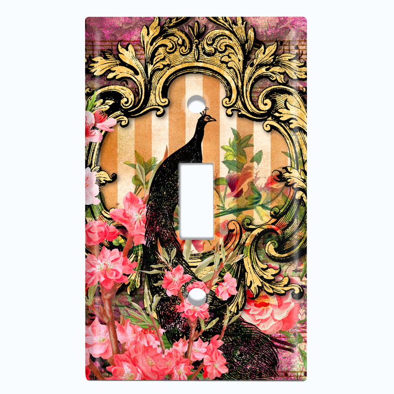 Patterned 1 - Gang Toggle Light Switch Standard Wall Plate