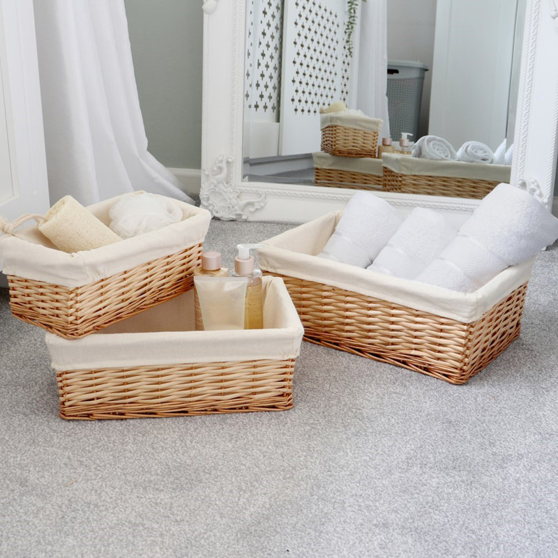 JVL Split Willow Decorative Bin