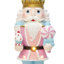 Soldat rose casse-noisette 4 pi avec gâteau, décoration des Fêtes à piles-430843169