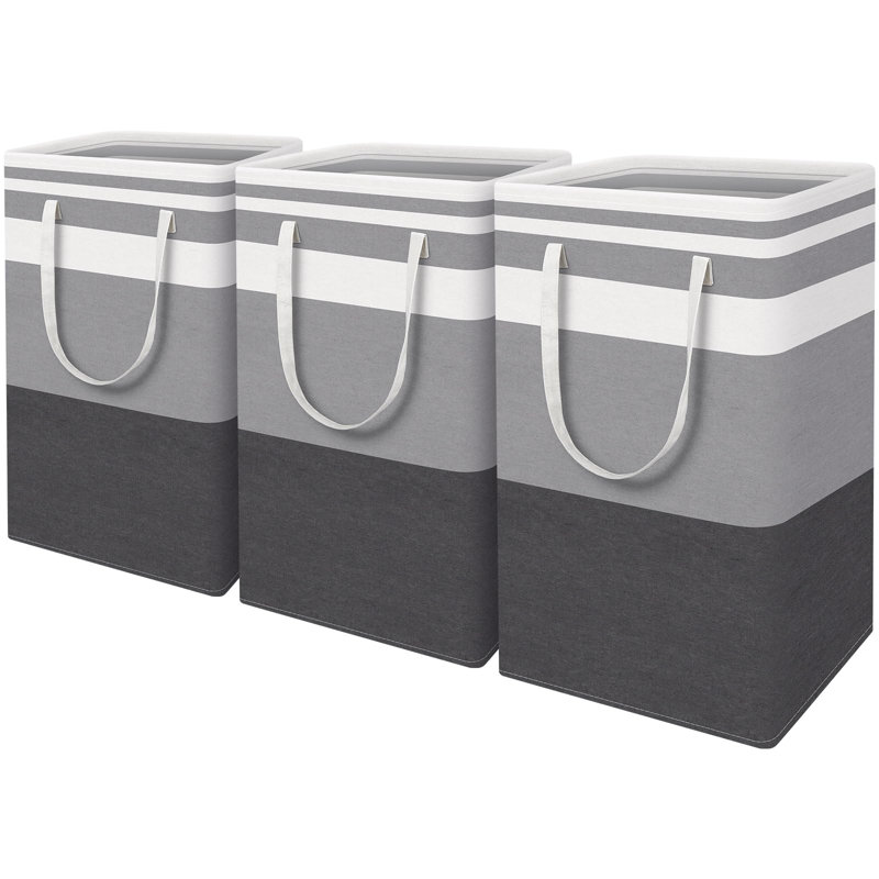 Laundry Basket with Handles, 23.7" H x 21.6" W x 12.2" D, 3
