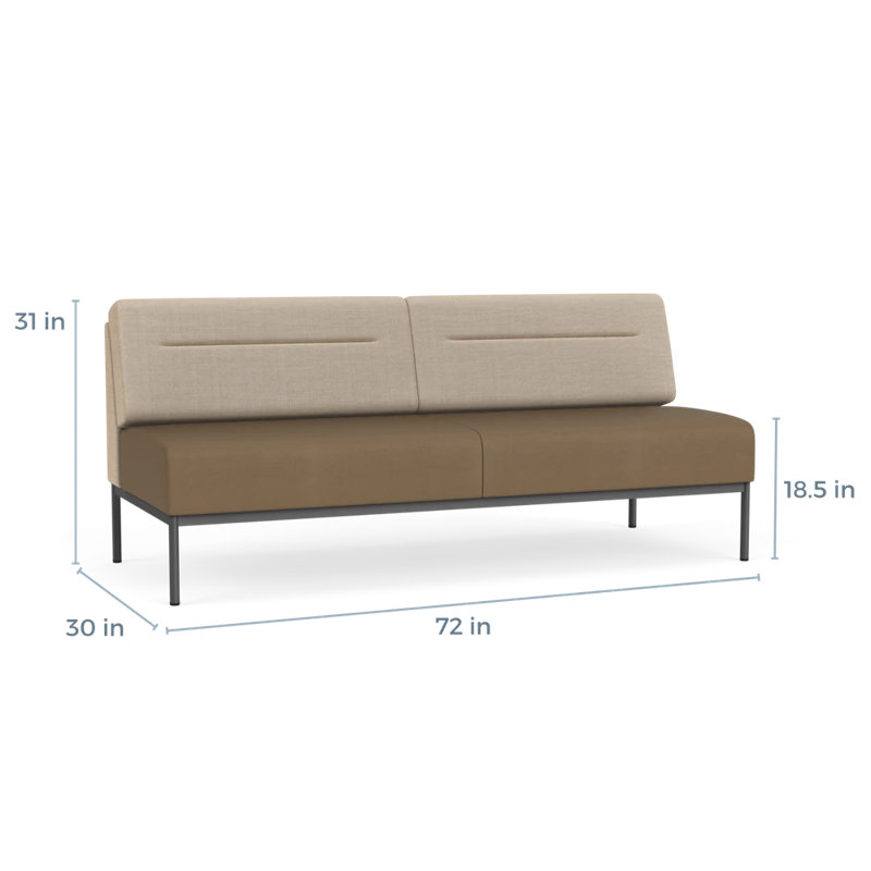 Canapé Darsey, Sans alimentation, Chambray calcaire; Patriot Plus taupe, Gris anthracite