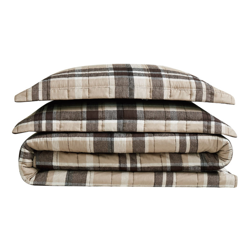 Plaid Quilt, King Qult + 2 Shams