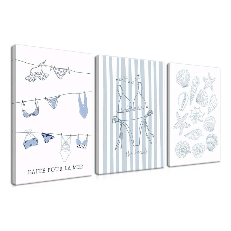 3 Piece Wrapped Canvas Wall Art
