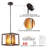1-Light Crystal Chandelier Rectangle/Square Pendant Lamp