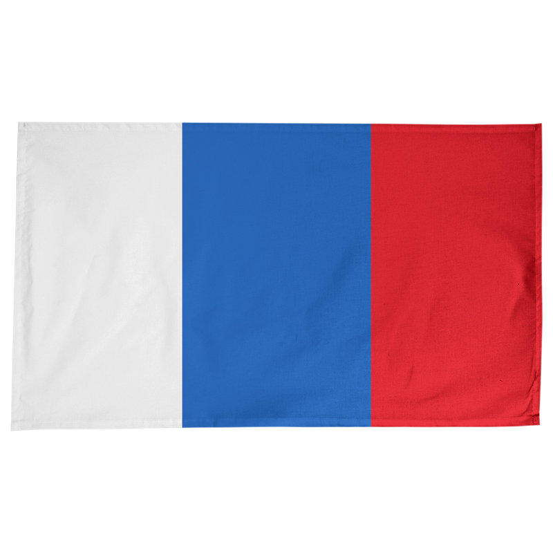 Striped Cotton Blend Tablecloth, Kansas,White/Blue/Red