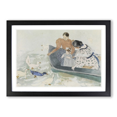 Feeding the Ducks by Mary Cassatt - Framed Print
