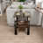 Plateau transparent gris / base noire