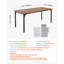 Table de salle à manger rectangulaire en bois pour 6 à 8 personnes (table seulement)
