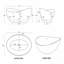 63" Premium Solid Surface Deep Soaking Bathtub