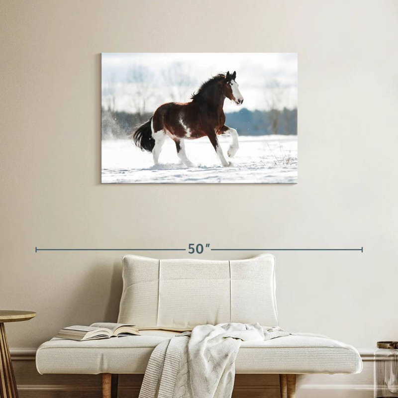 Bramly Clydesdale, cheval en hiver