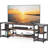 78.7" Extra Long TV Stand For 85+ Inch Tvs, Modern Farmhouse Entertainment Center With 3-Tier Storage Ventilated Shelves & Steel Mesh Back, Brown & Black