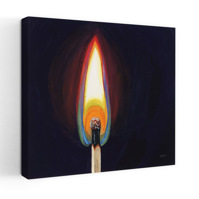 «Blowing Out A Match I», art contemporain, H 18 po x l 18 po