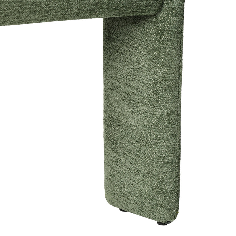 Chaise rembourrée avec accoudoirs de salle à manger l 28,5 po Cassity, Vert