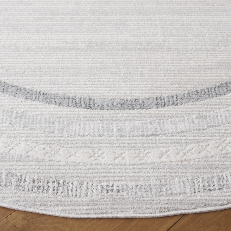 Maxximus Performance Striped Rug, Round 6'7"