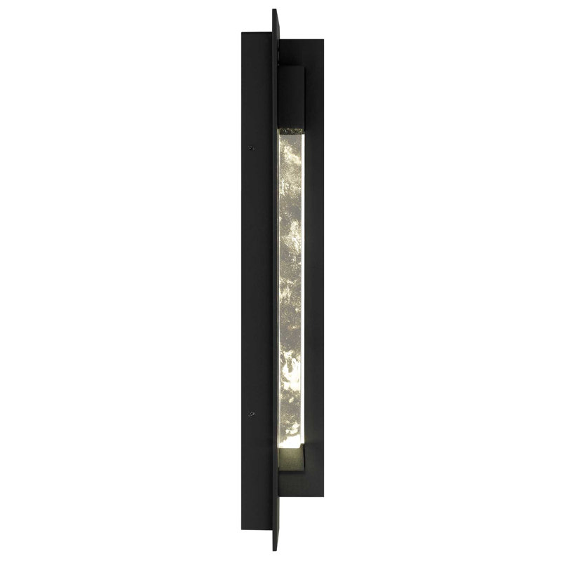 Rivera LED Wall Sconce with Cloudy Crystal Diffuser, Minimalist Modern Design, 3-CCT Selectable, Dimmable, Wet Rated, ADA Compliant