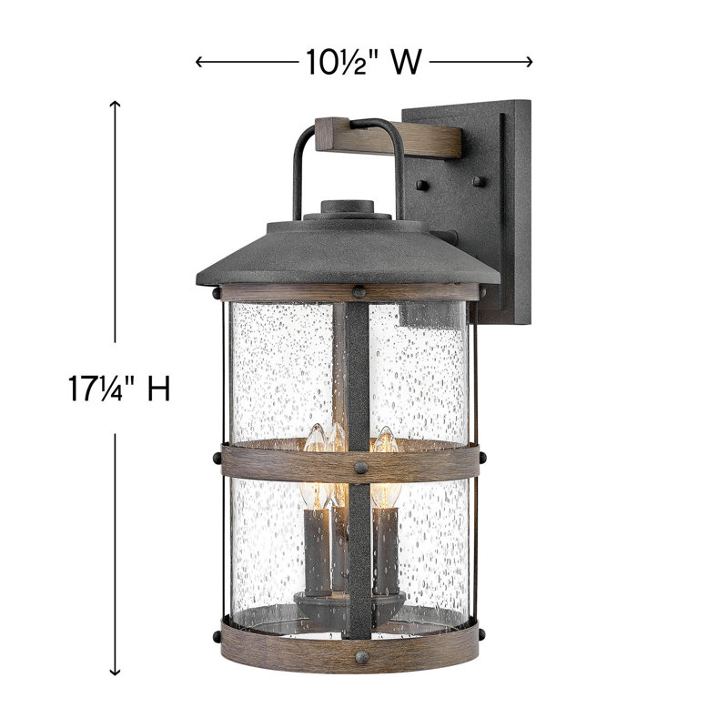 Lakehouse 3-Light Aluminum Outdoor Wall Mount Lantern