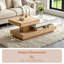 Modern Rotatable Coffee Table with Adjustable LED Lights for Living Room
