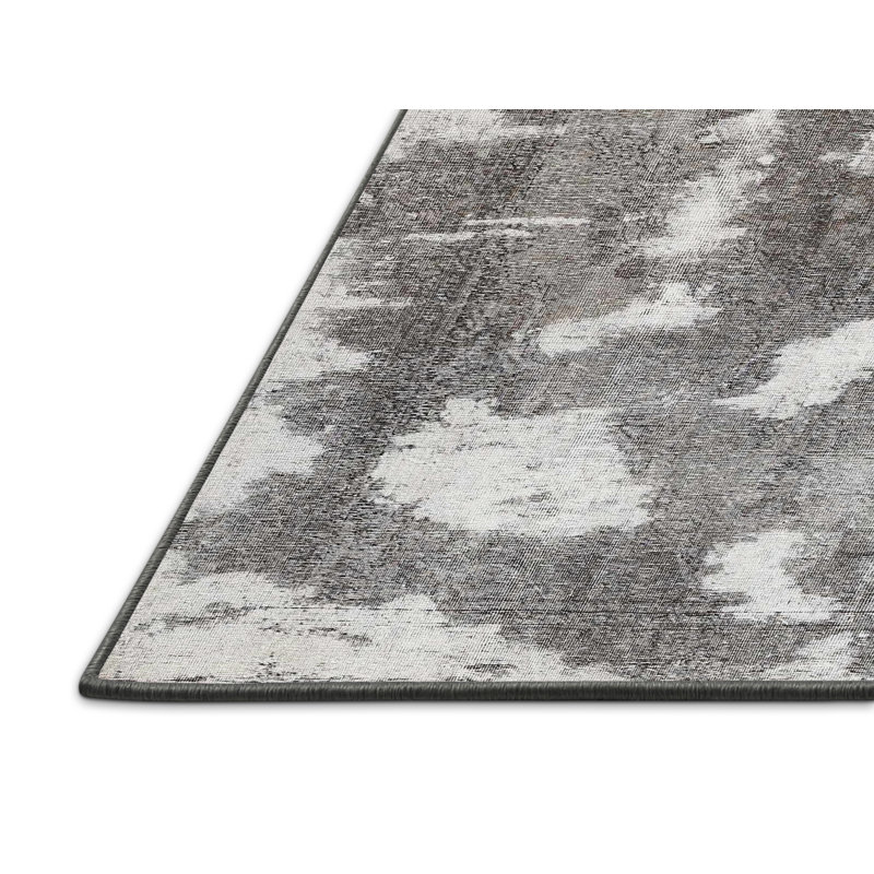 Tapis contemporain gris, Rectangle 3 pi x 5 pi
