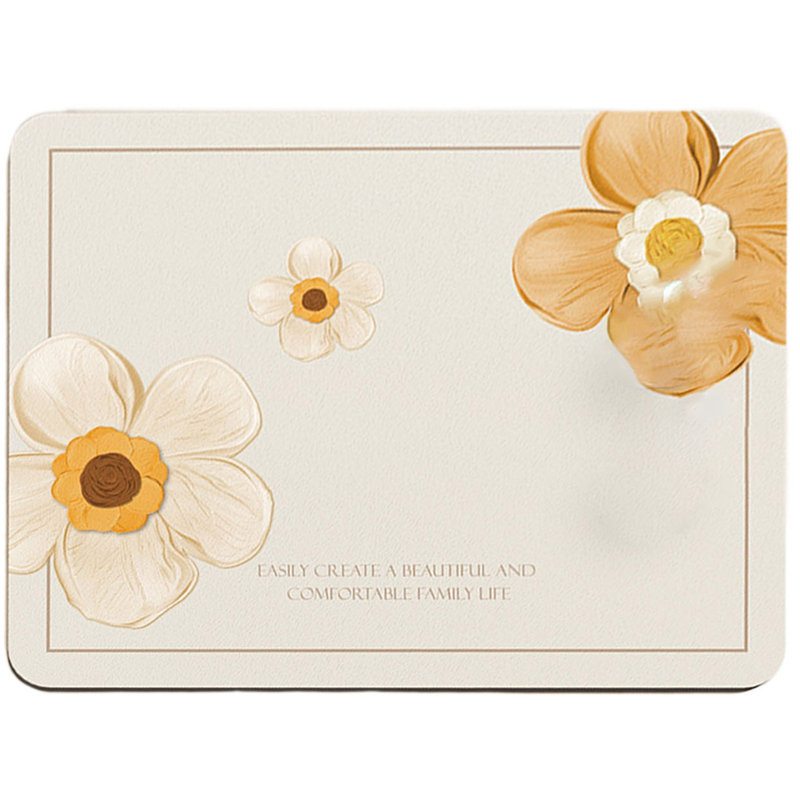 Tapis de séchage en pierre pour bouteille d'eau, Blanc
