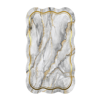 Washable Abstract Indoor Rug
