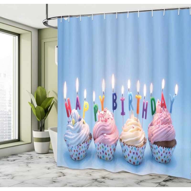 Shower Curtain with Hooks Included, 105"H x 69"W