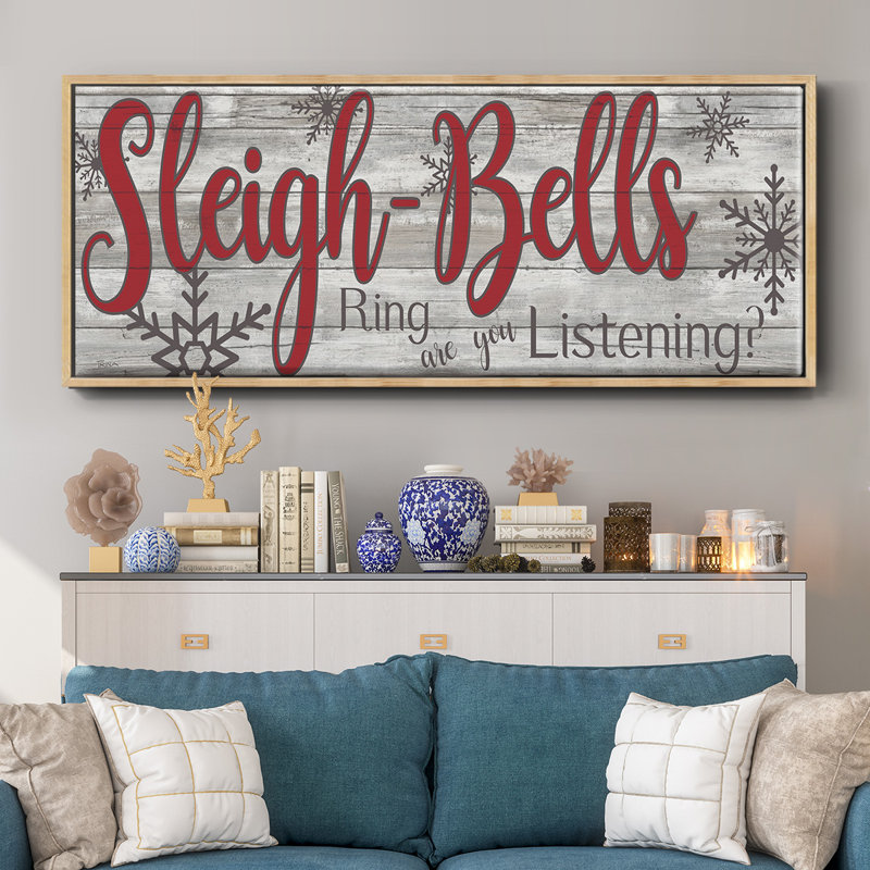 «Sleigh Bells», toile encadrée, H 20 po x l 50 po
