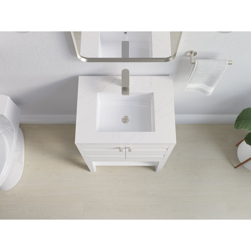 Helst 24-In Bathroom Vanity Set, White