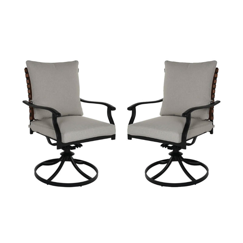 Swivel Patio Dining Armchair with Cushion