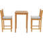 Outdoor 3 - Piece Teak Bistro Set with Cushions-1372400154