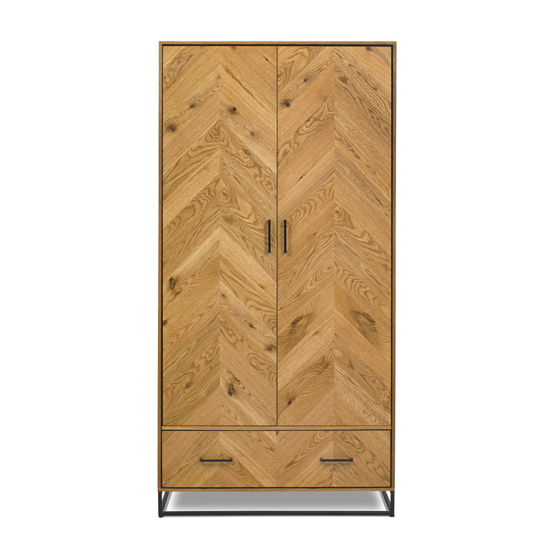 Eilidh 2 Door Solid + Manufactured Wood Wardrobe