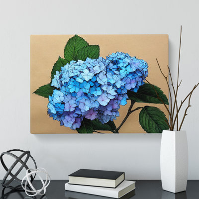 Sumptuous Hydrangea Flowers - Wrapped Canvas
