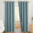 100% Blackout Faux Linen Texture Grommet Curtains Thermal Insulated for Living Room & Bedroom, Set of 2-1504309992-1504309998