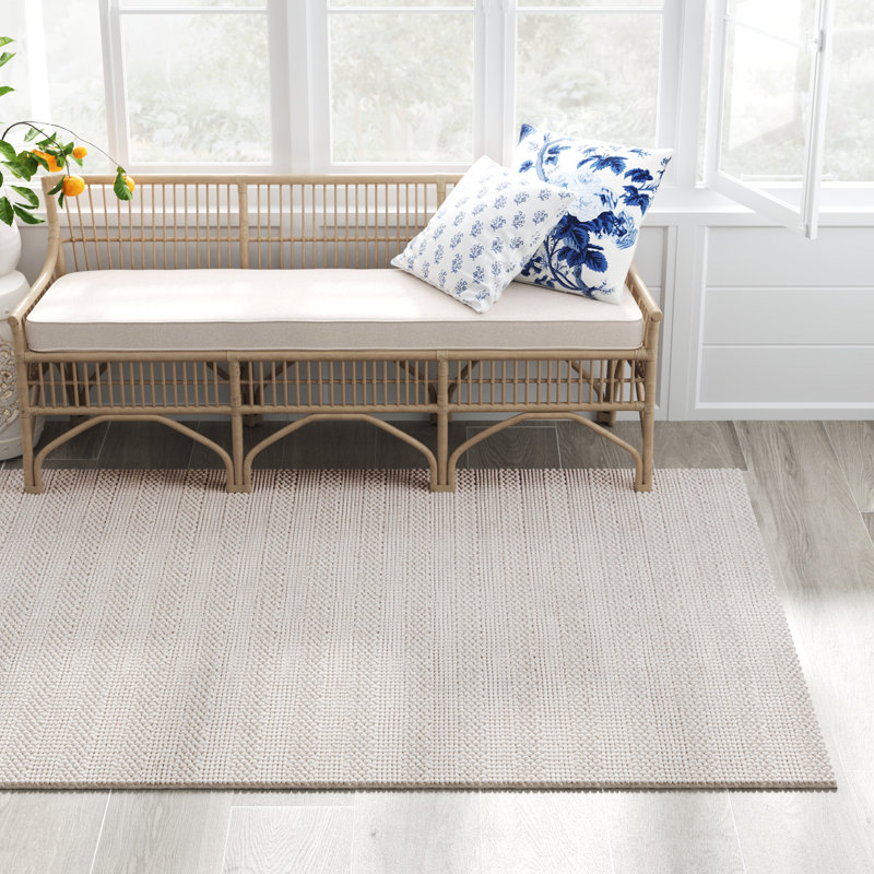 Eco-Smart Hand-Woven Bleach Area Rug, Rectangle 6' x 9'