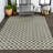 Aimee Traditional Cottage Checkerboard Green/Cream Indoor/Outdoor Rug-201800180