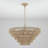 5 Tier 8 Light Raffia Dimmable Chandelier