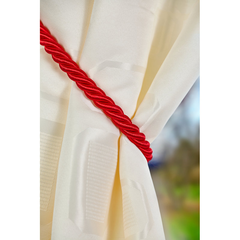 Triggs Aubergine Fabric 36cm Curtain Holdback/Tieback, Red