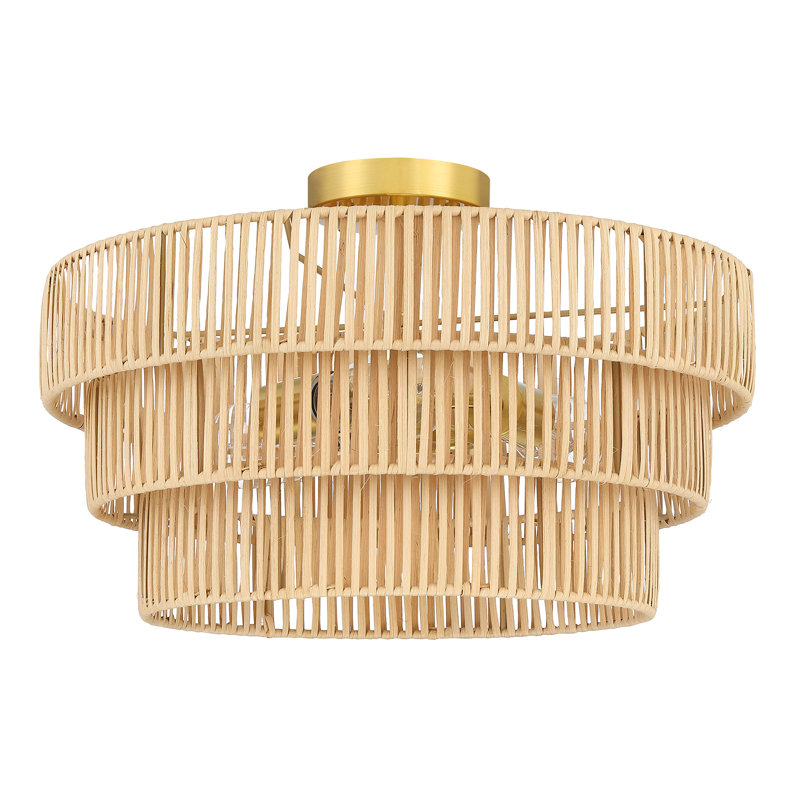 18 po Plafonnier semi-encastré 3 lumières à 3 niveaux