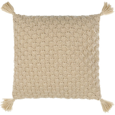 Makrome Wool Blend Throw Pillow