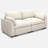 Velvet & Wide Short Plush 2-Seat Sofa With Removable Cushions And Detachable Cover-36522923