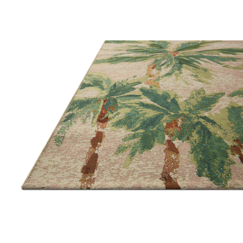Loloi Botanical Clay / Green Area Rug, Runner 2'5" x 11'2"