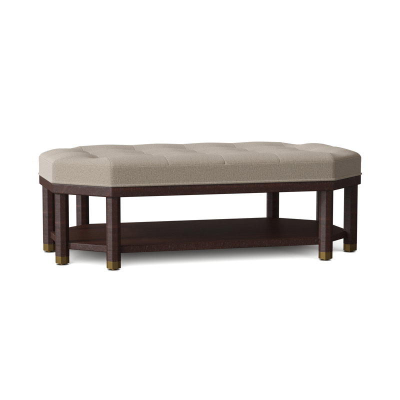 Repose-pieds capitonné avec rangement Libby Langdon, Espresso, 4850 Indigo
