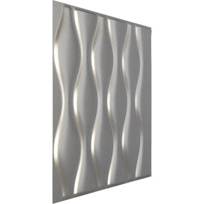 19 5/8"W x 19 5/8"H Ariel EnduraWall Decorative 3D Wall Panel, Universal Metallic (Covers 2.67 Sq. Ft.)