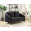 Causeuse moderne en velours noir 55 po