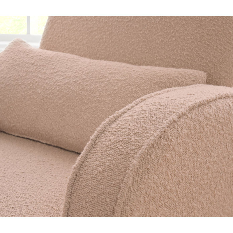 Tutti Bambini Micah Rocking Chair and Footstool - Boucle, Blush