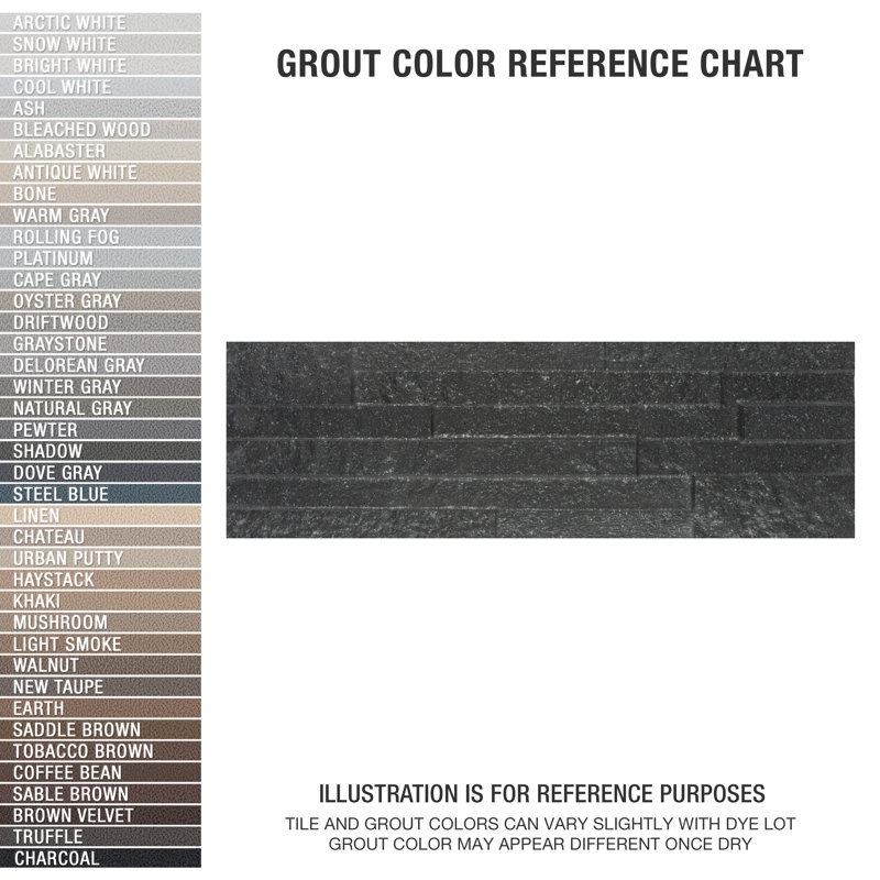 Tikal 7" x 20" Ceramic Stone Look Wall Tile, Black