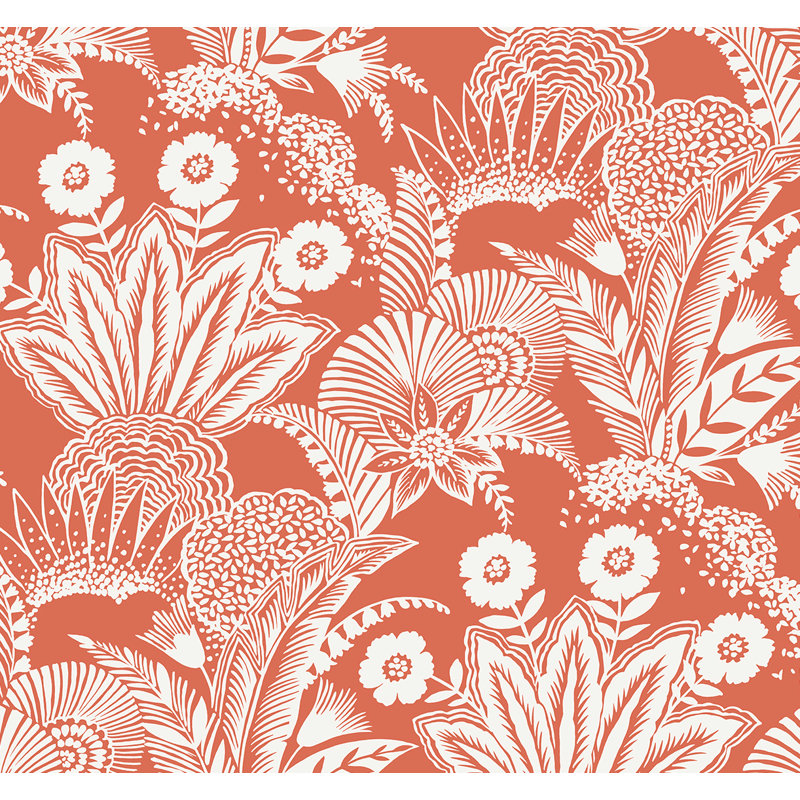 Rouleau de papier peint L 27 pi x l 27 po Kalmer, Corail brillant